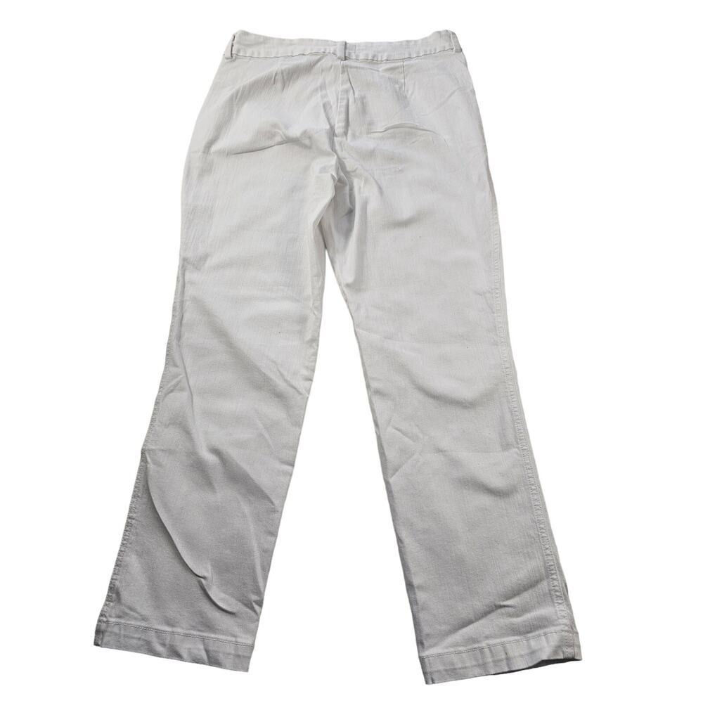 Nydj size 6 white ankle pants slacks lift tuck EUC 30x27 Midrise career casual